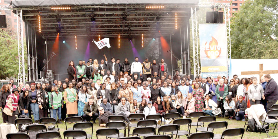 Church members at the Revive 100 event