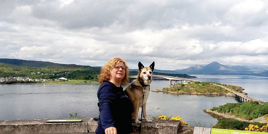 Emma-may Buckler-Watson with dog Daisy.