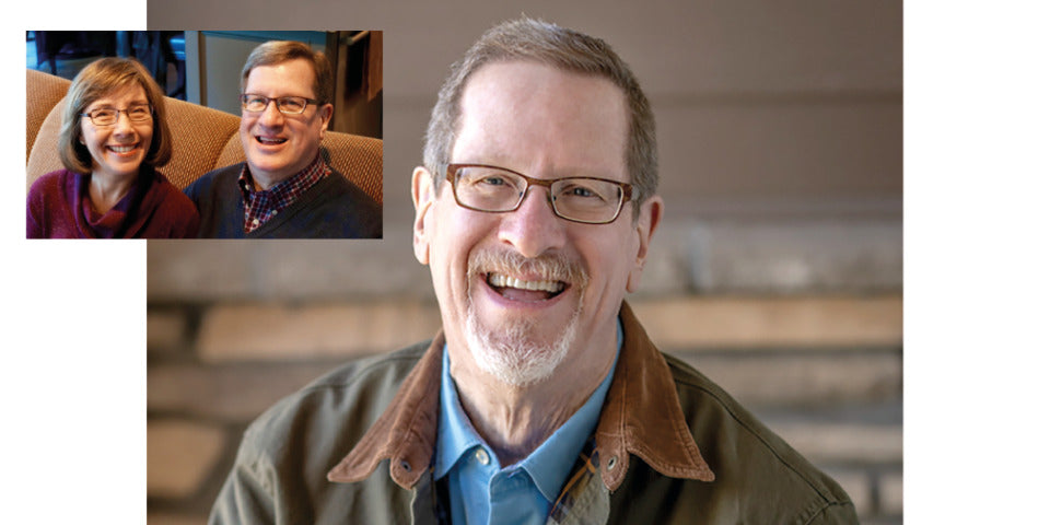 Lee Strobel and, inset, with wife Lesley