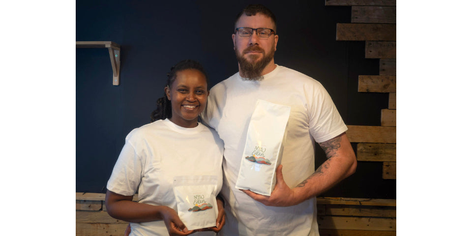 Jean and Mark Armstrong with their new coffee brand.